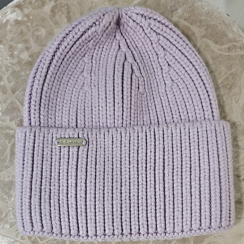 Steve Madden Light Purple Knit Beanie